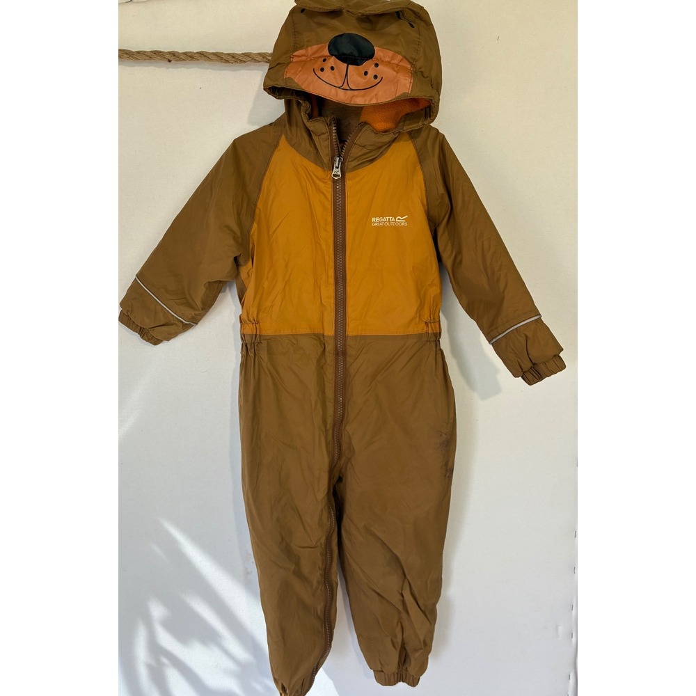 Regatta Snowsuit Bear Hood Isolite Toddler 24-36M Brown